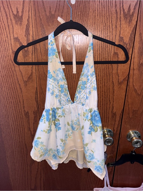 Altar'd State Tops - Floral Halter Peplum Top Altard State
